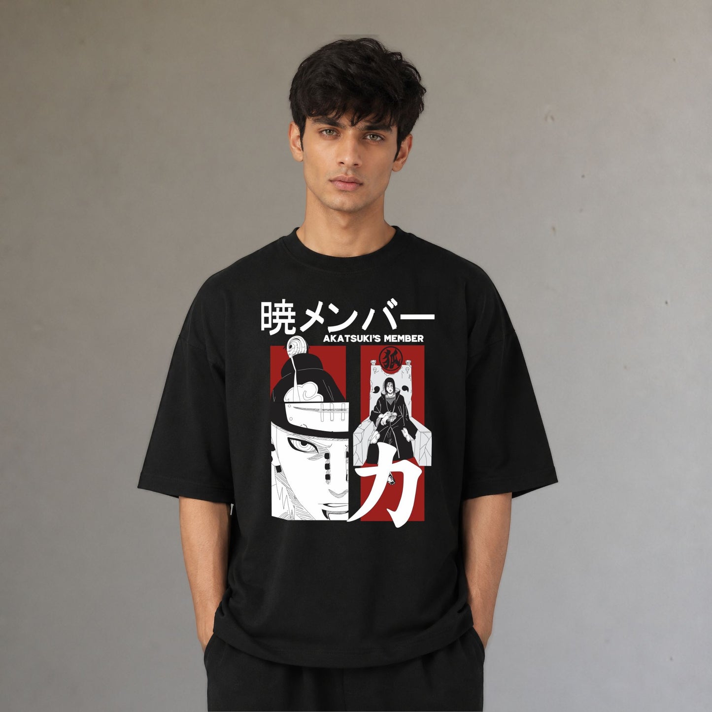 AKATSUKI _ PAIN AND ITACHI UCHIHA OVER SIZED T- SHIRT