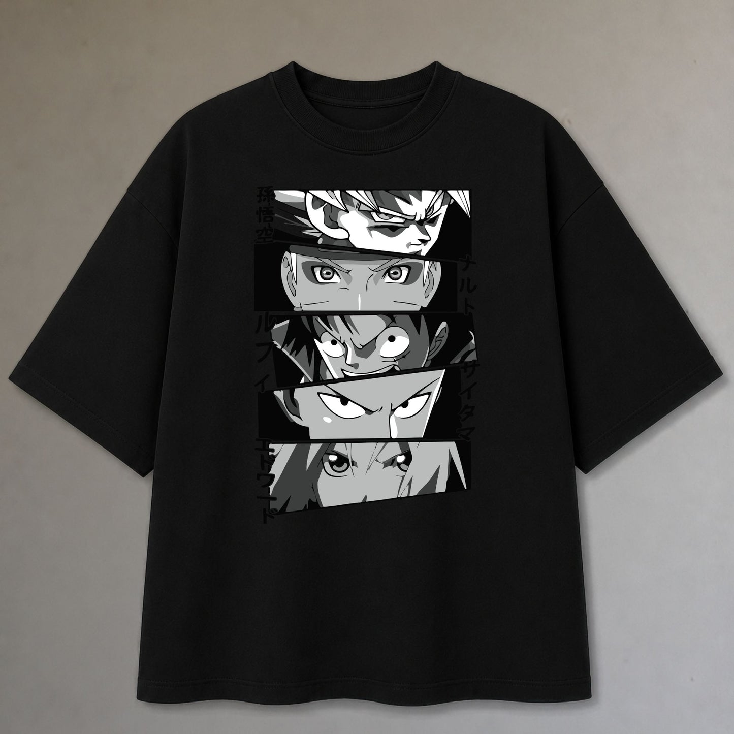 Goku Naruto Luffy Oversized T-Shirt