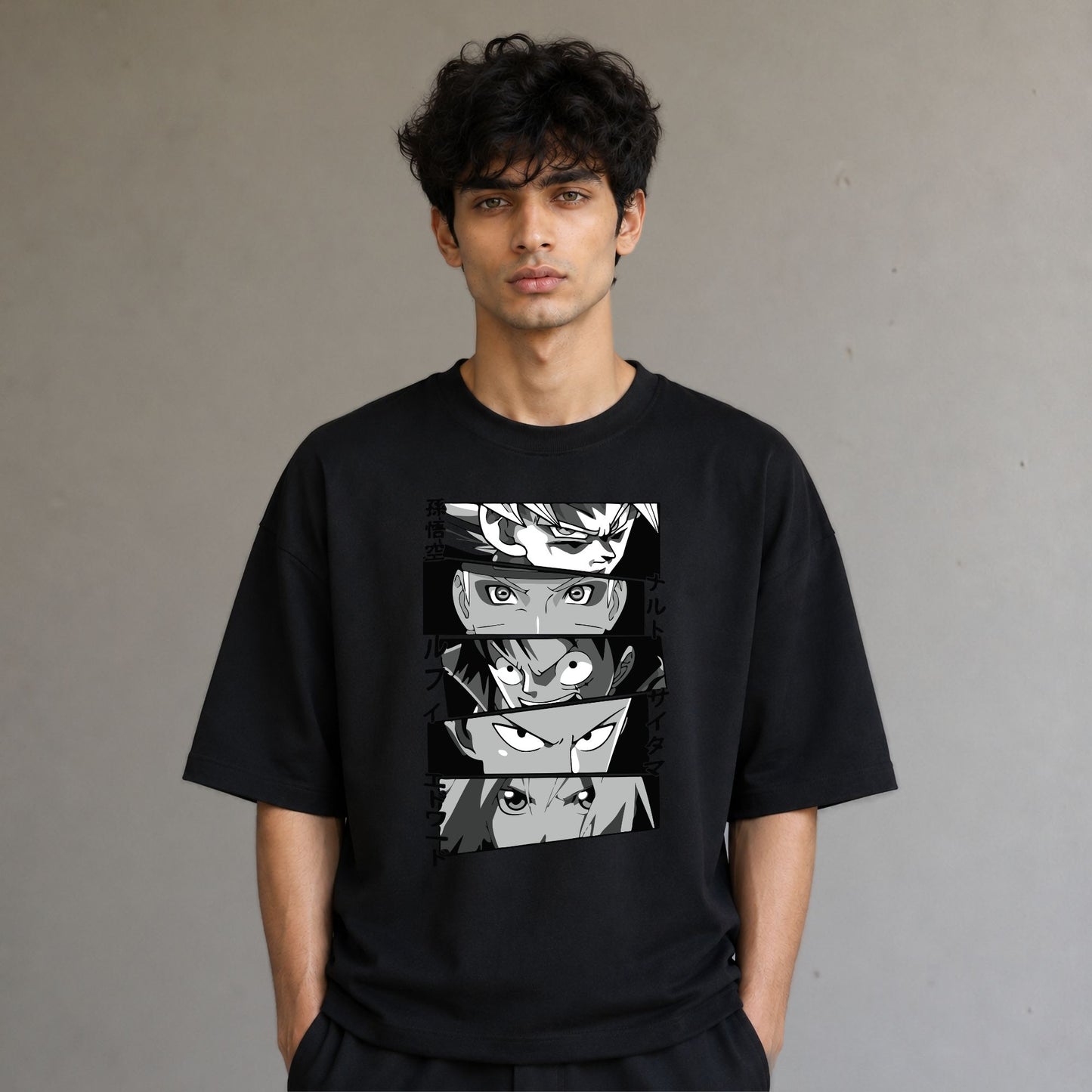 Goku Naruto Luffy Oversized T-Shirt