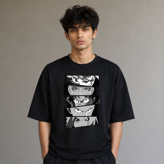 Goku Naruto Luffy Oversized T-Shirt