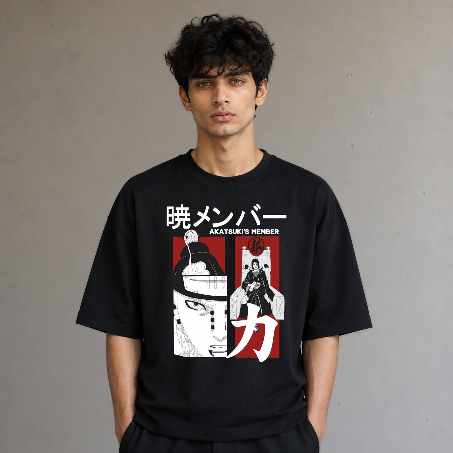 AKATSUKI _ PAIN AND ITACHI UCHIHA OVER SIZED T- SHIRT