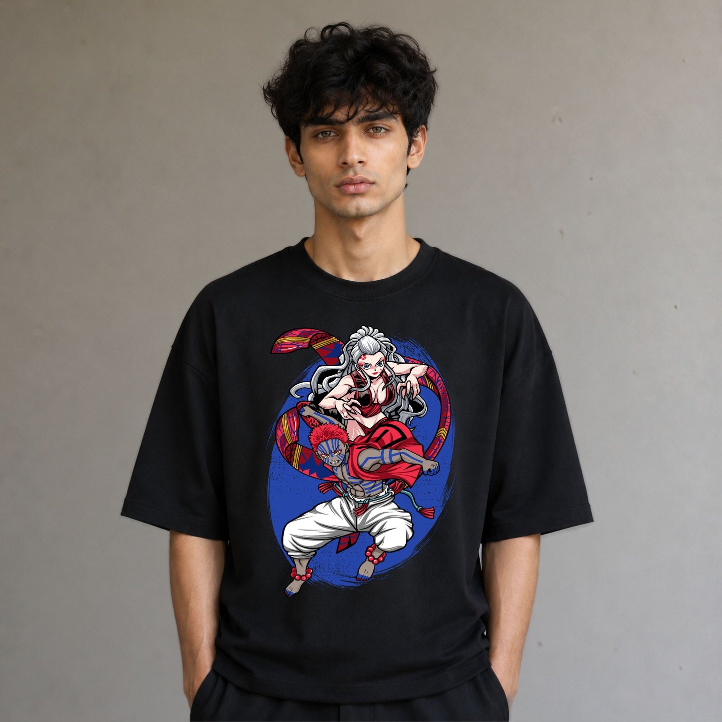 AKAZA AND DAKI OVERSIZED T-SHIRT