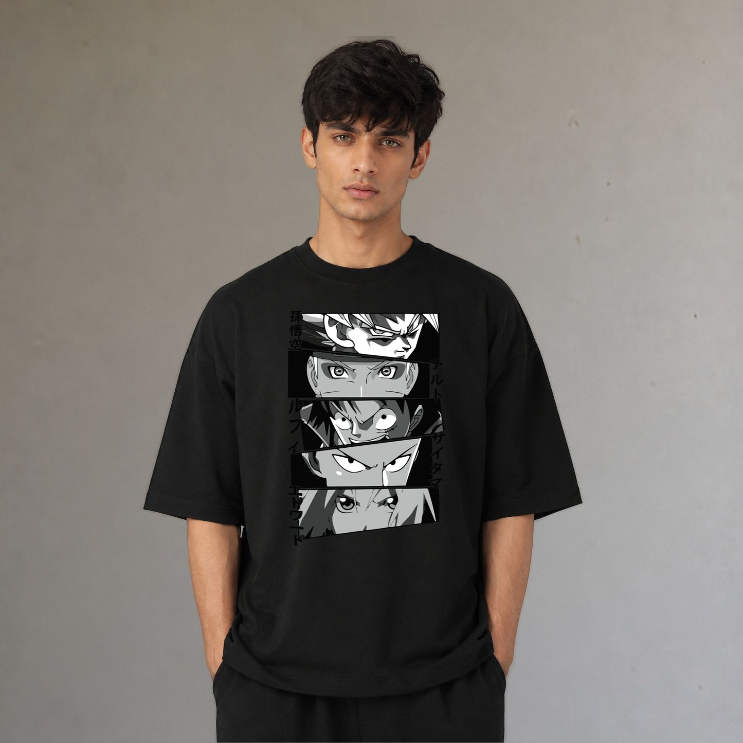 Goku Naruto Luffy Oversized T-Shirt